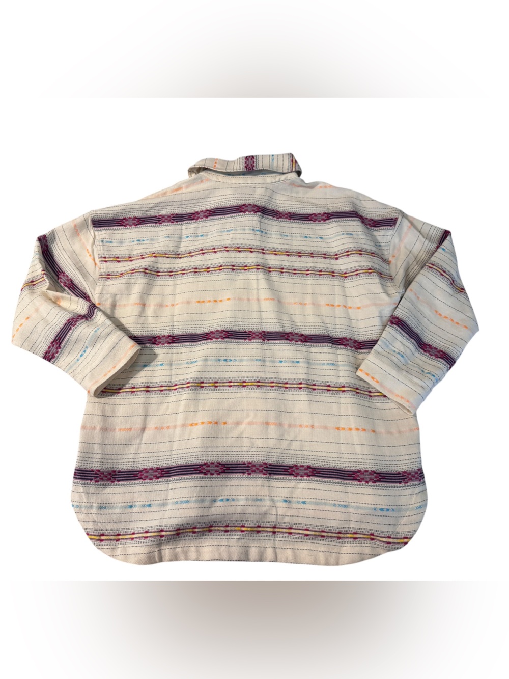 Johnny Was Workshop Embroidered Southwestern Button Up Cotton Blend Size Large - Picture 7 of 8